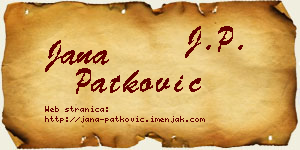 Jana Patković vizit kartica